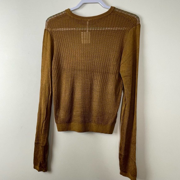 Free People Tiger Eye H20 Crew Pullover Top NWT Size Large - Picture 3 of 7